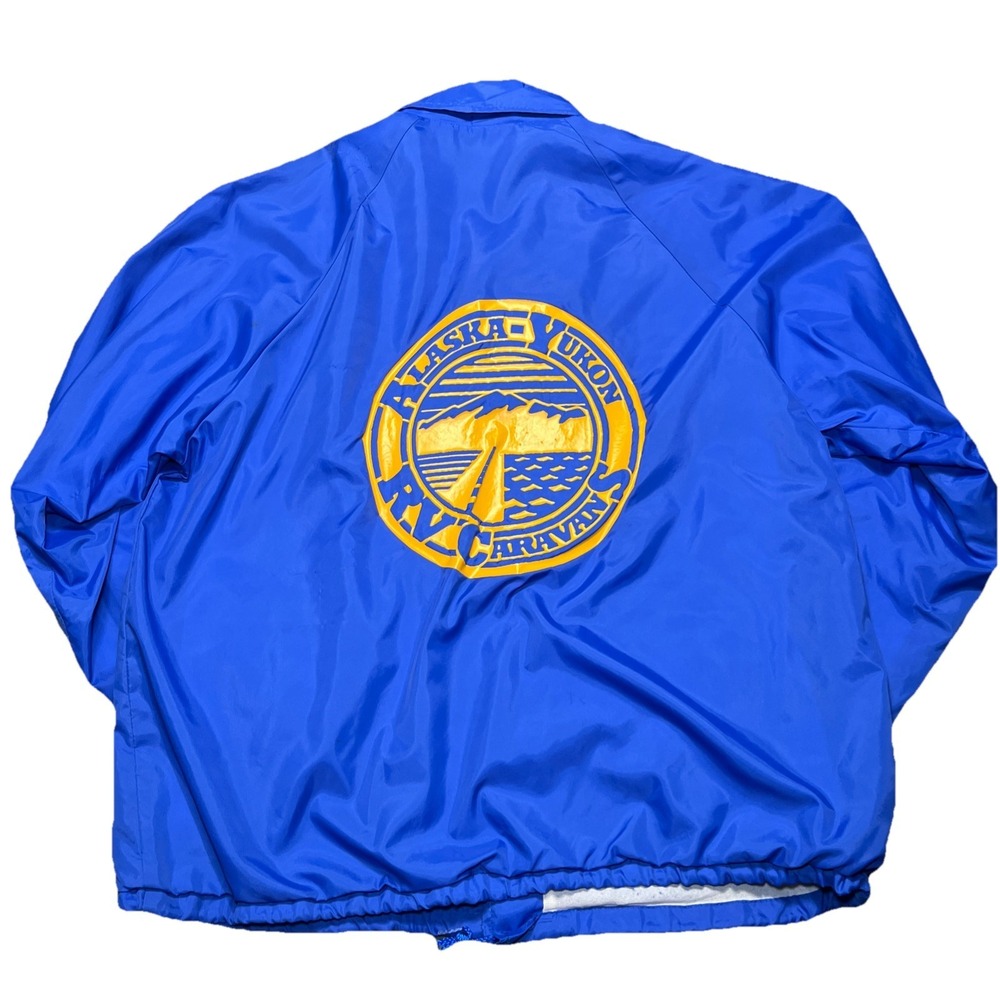 Vintage 90's Cardinal Alaska Yukon Coaches Jacket Mens Large Made In USA Blue